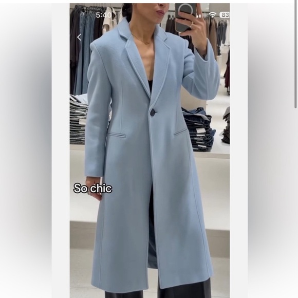 Zara Jackets & Blazers - Zara Fitted Wool Blend Coat